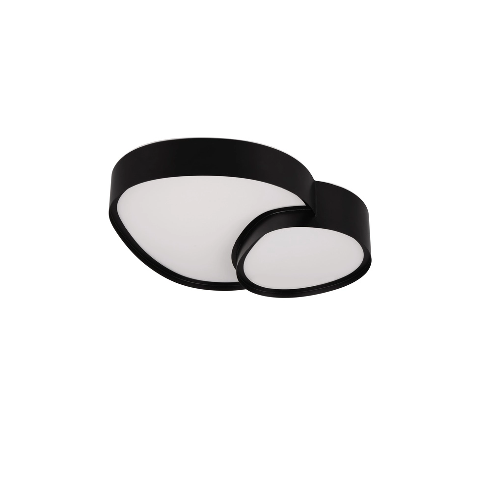Organische plafonniere Rise 43,5cm zwart Trio 4017807600582