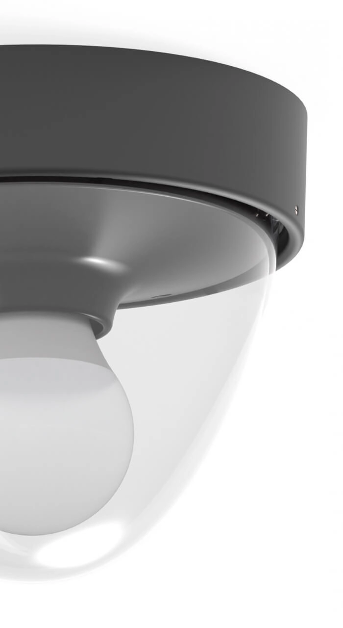 Zwarte plafondlamp Nook voor buiten Lyora 5903139797894