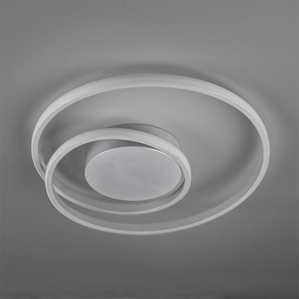 Moderne plafonnière Zibal Ø 39cm titaan grijs Trio 4017807442144