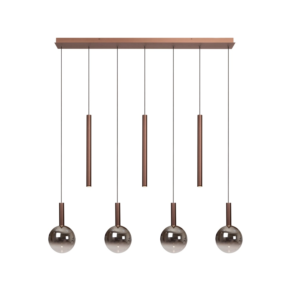 Design hanglamp Jasmine koper 7-lichts