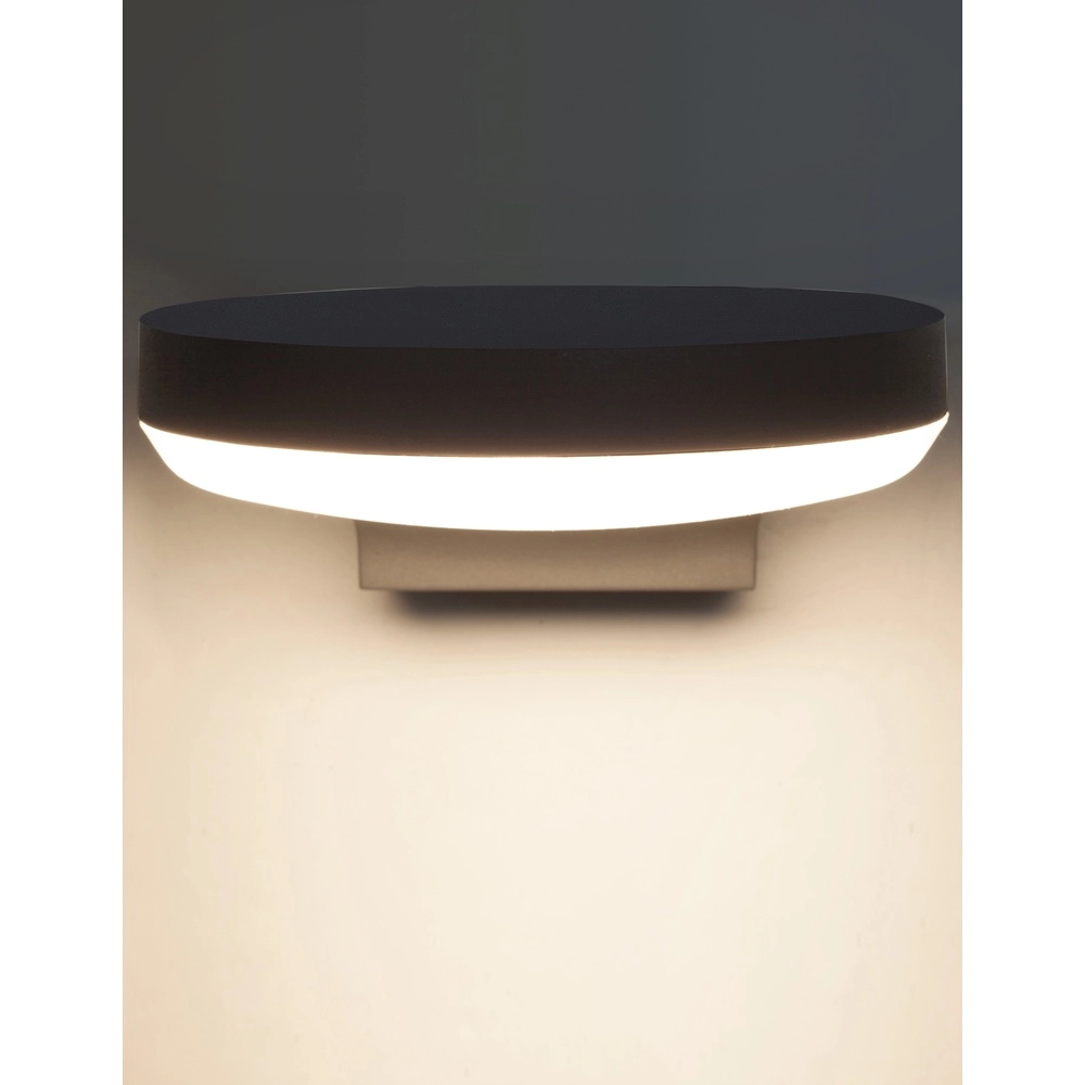 Strakke wandlamp Enzi antraciet Lyora 5212017429063