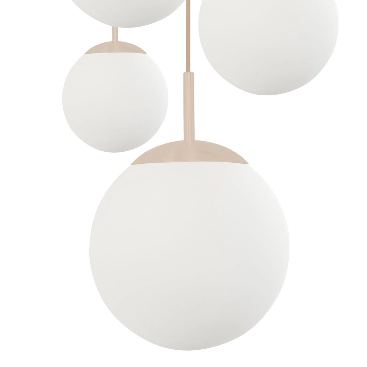 5-lichts vide hanglamp Bollique Zand met opaal glas Steinhauer 8712746187182