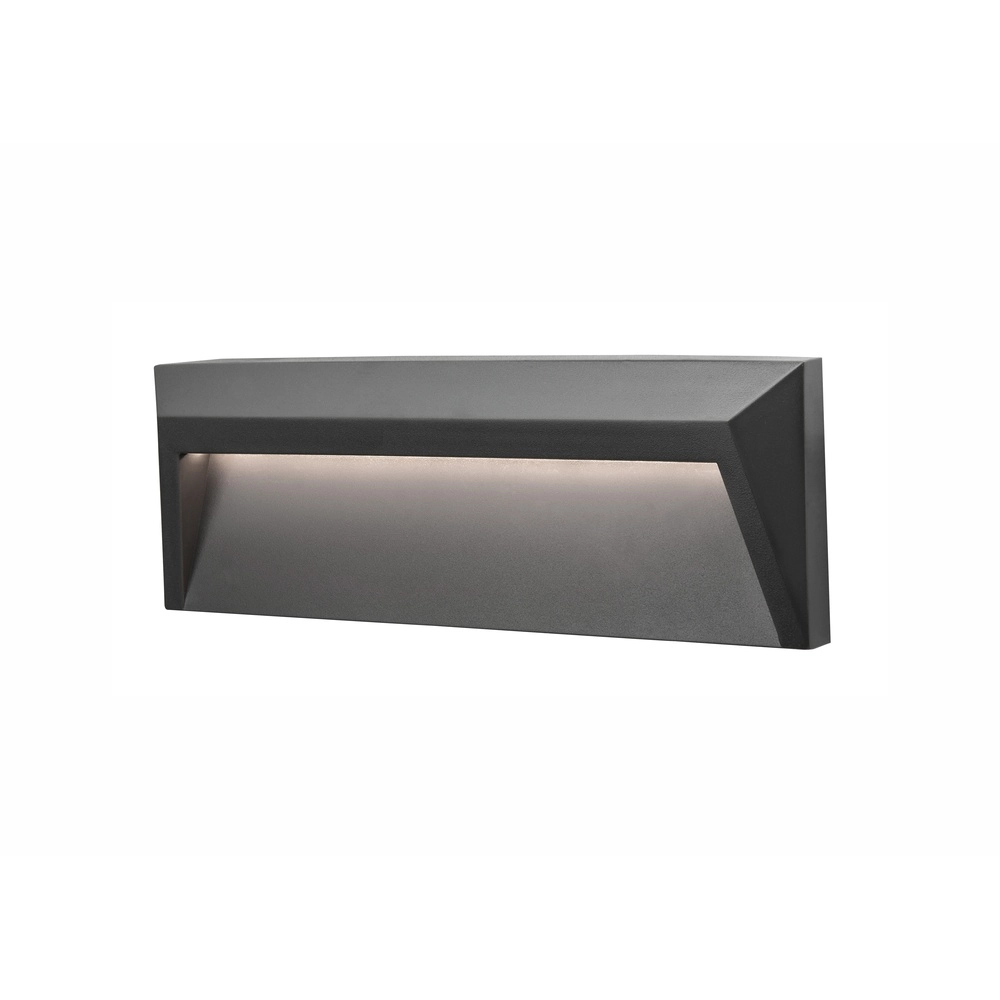 Wandlamp Luton rechthoek 23cm grijs