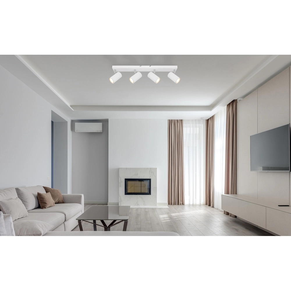 Plafondlamp 4-lichts Robby wit Globo 9007371439546