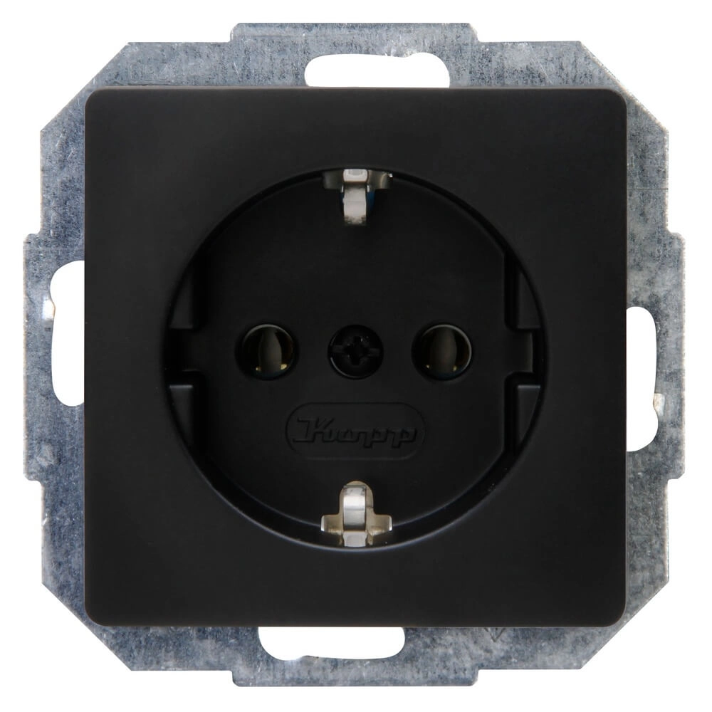 Wandcontactdoos Paris zwart