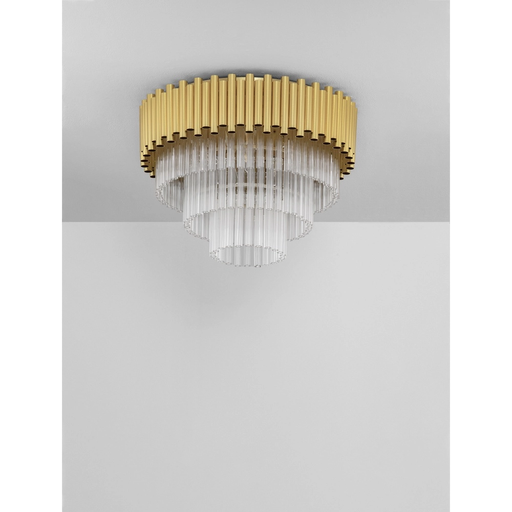 Plafondlamp Magnolia goud met kristal Ø 50cm Lyora 5212017435002