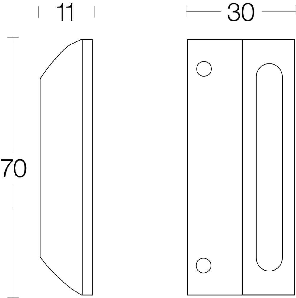 Sluitplaat Fixon voor raamsluiting nikkel mat Intersteel 8714186045497