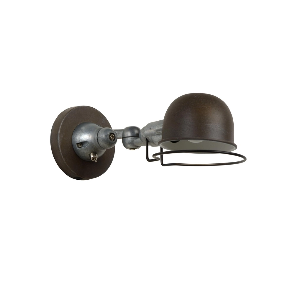 Klassieke wandlamp Honore roestbruin