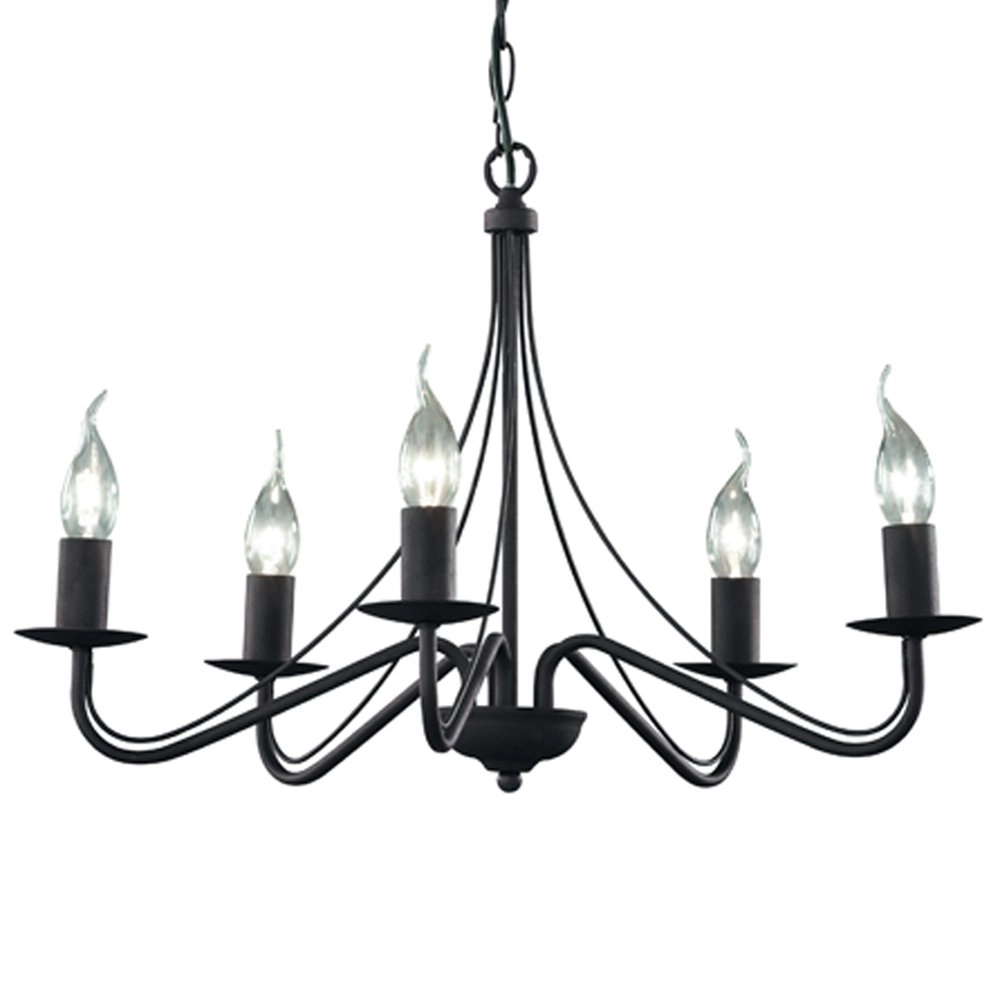 Roestbruine landelijke kroonluchter Country Trio 4017807091274