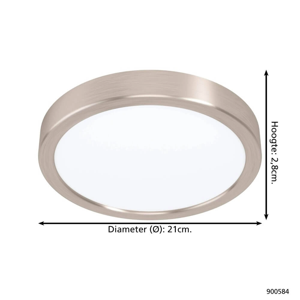 RVS plafonnière Fueva 5 Ø 21cm Eglo 9008606244843