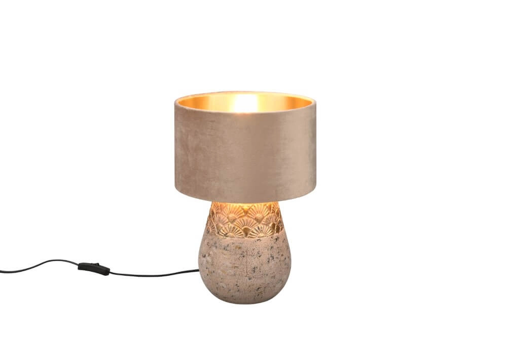 Oosters schemerlampje Kiran taupe velvet Trio 4017807541090