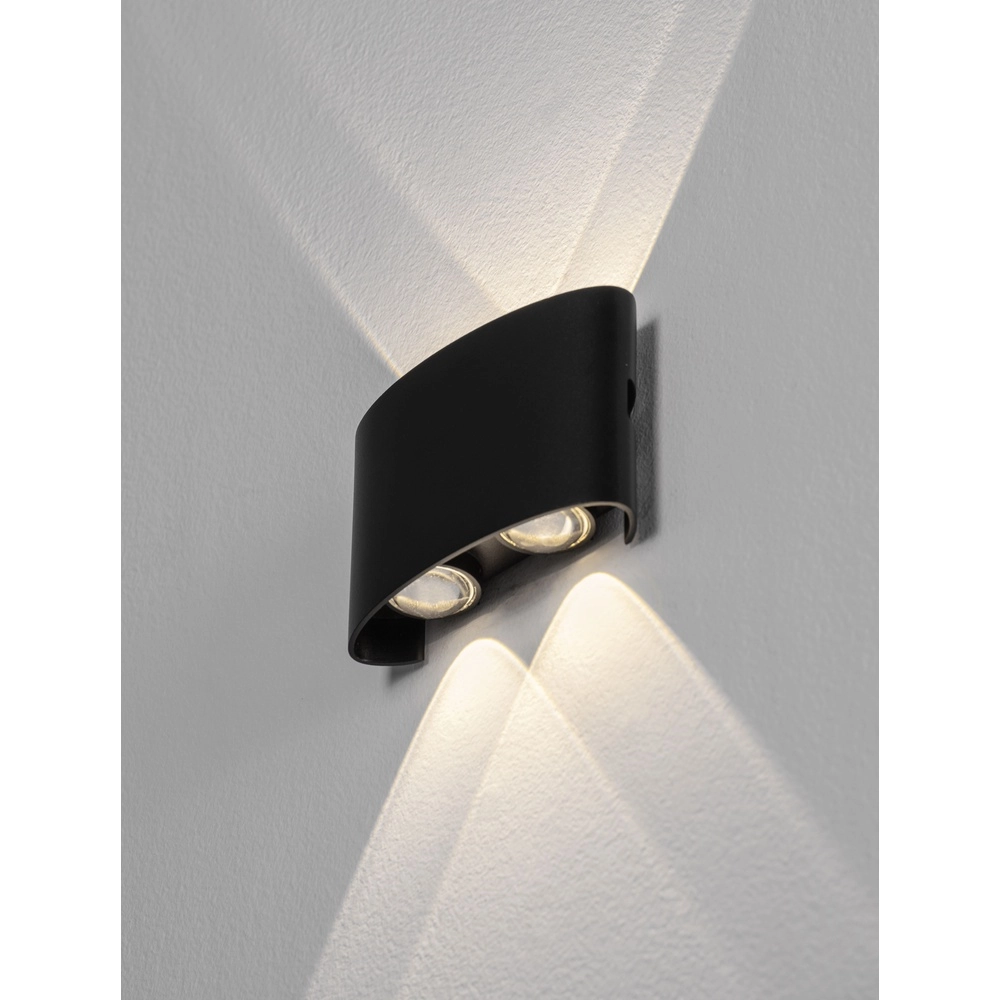 Ovale wandlamp Duomo antraciet