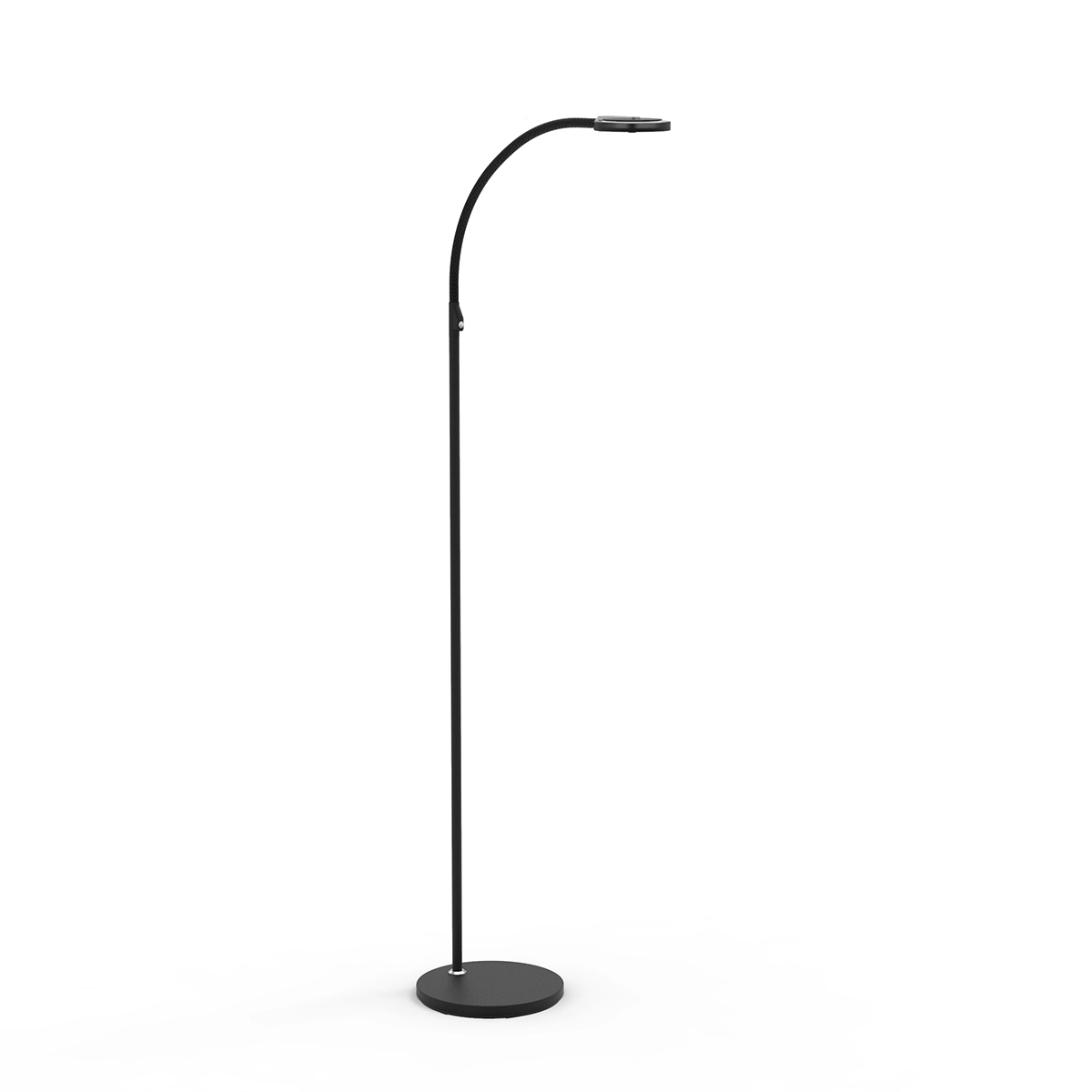 Led vloer leeslamp Turound 10w - 2200-4000K - 125cm zwart smoke glas