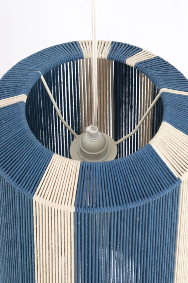 Hanglamp Kozana blauw met crème Ø 30cm Light & Living 8717807716790