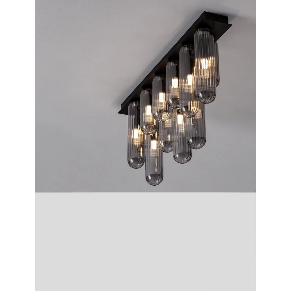 Design plafondlamp Gustave zwart 12-lichts