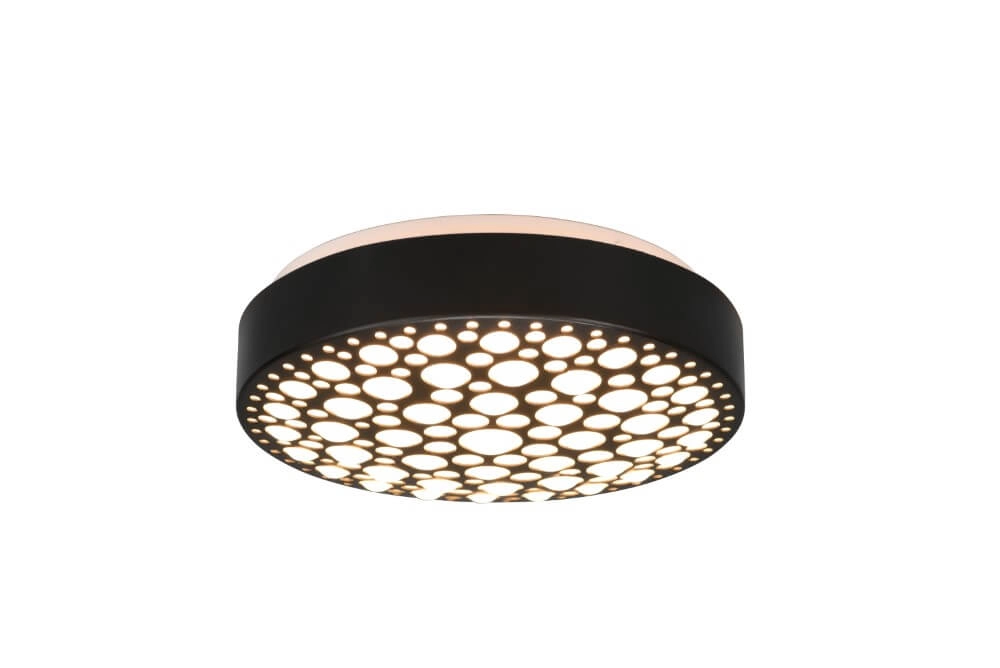 RGB led plafondlamp Chizu 28cm - zwart