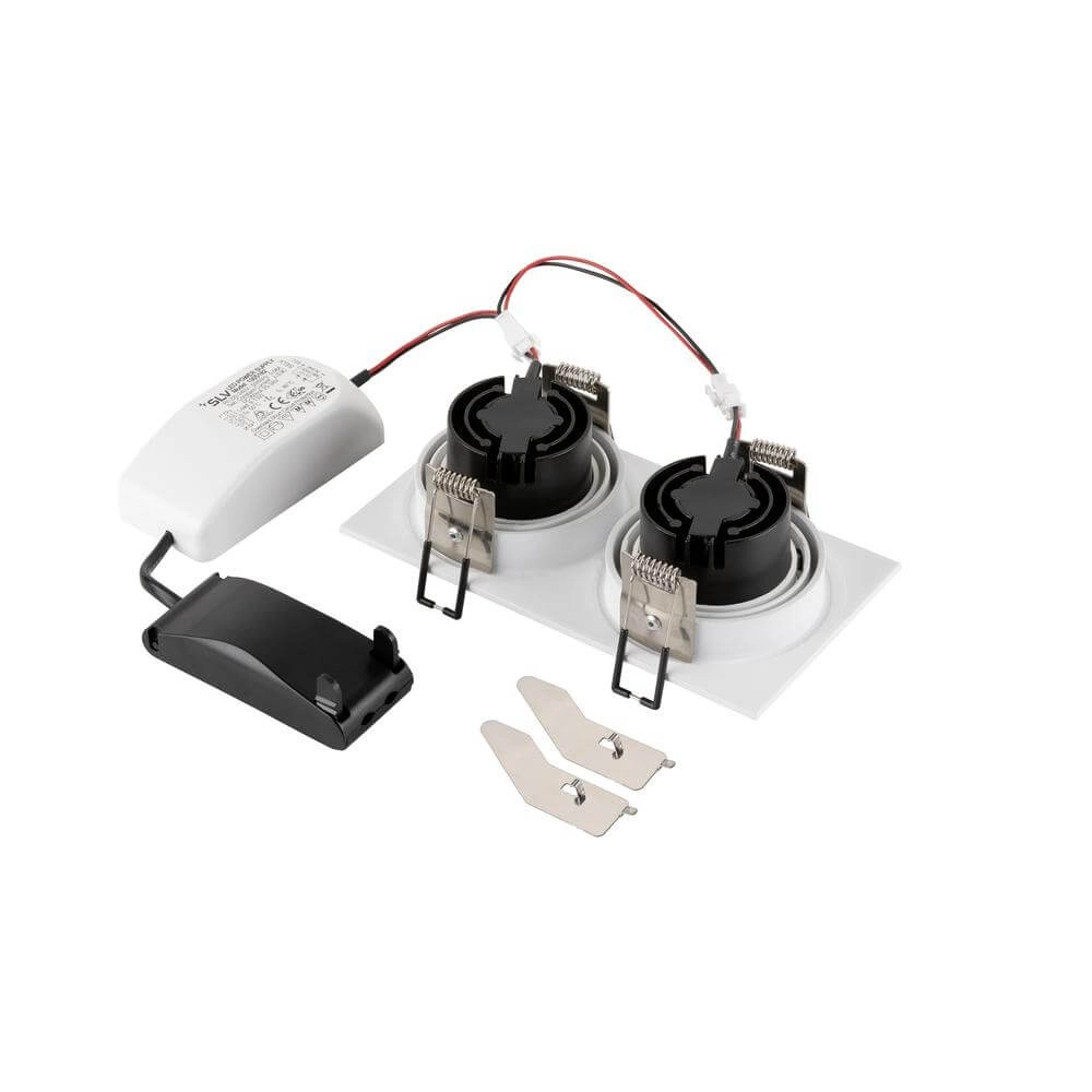 Witte inbouwspot New Tria 155 2x Led 2700K SLV 4024163297080