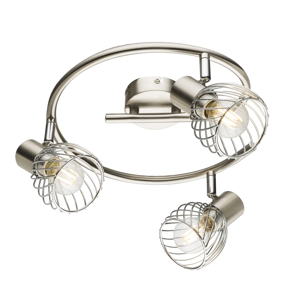 Plafondlamp Texas 3-lichts nikkel