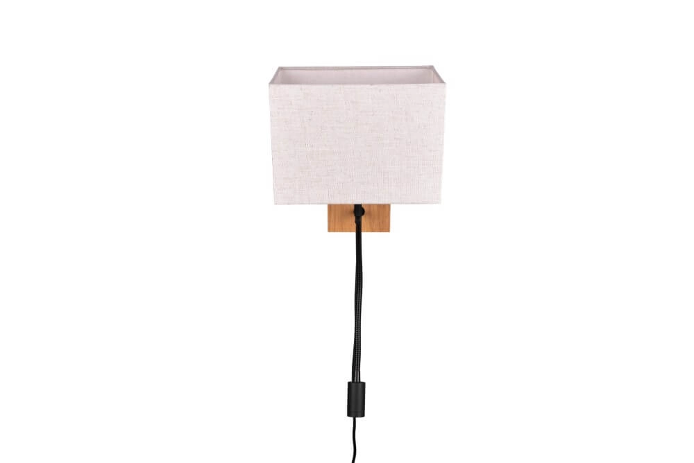 Landelijke wandlamp Nilam rechthoekige kap Trio 4017807567977