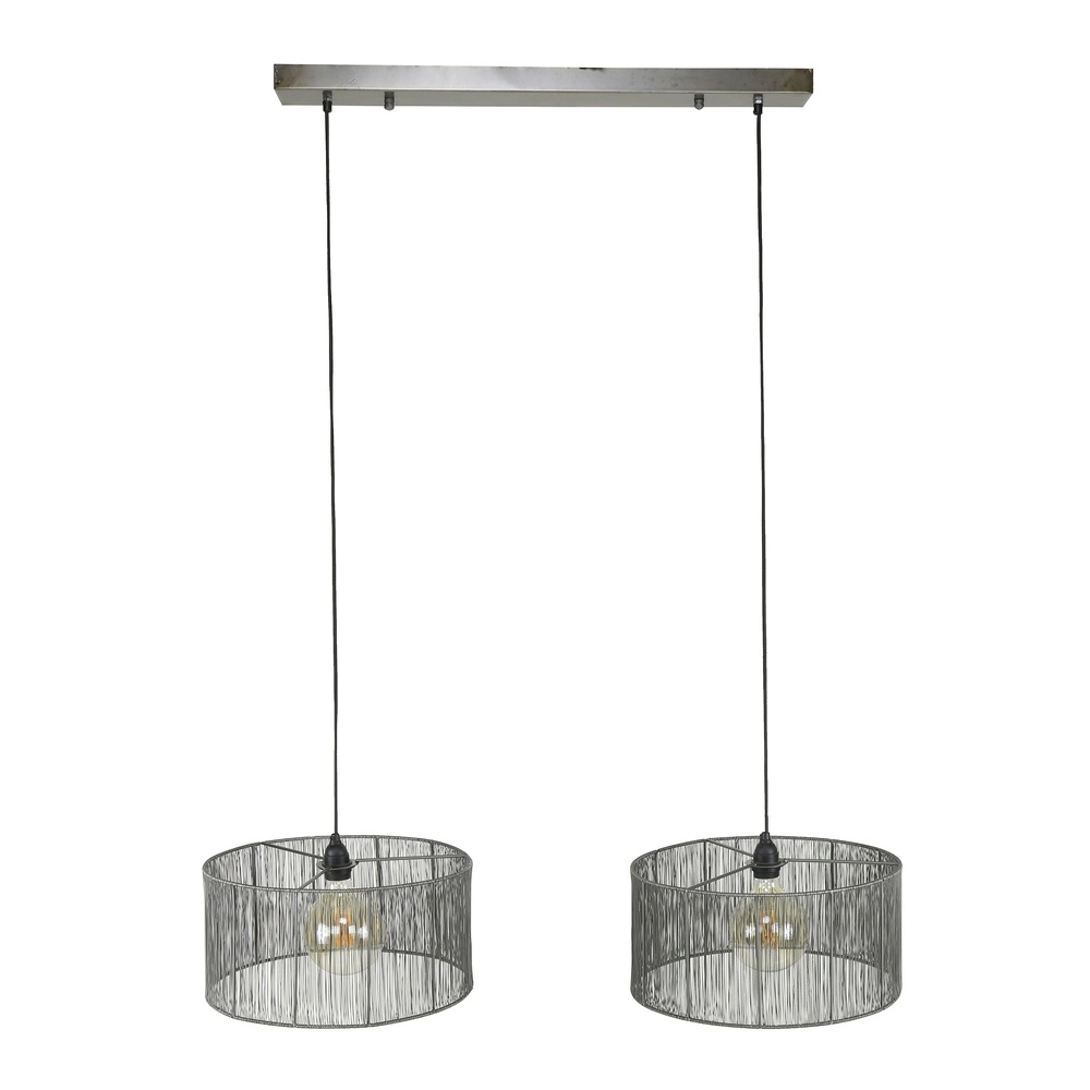 Metalen draad hanglamp Stringshade Ø 41cm - 2-lichts Lyora 8716803511477