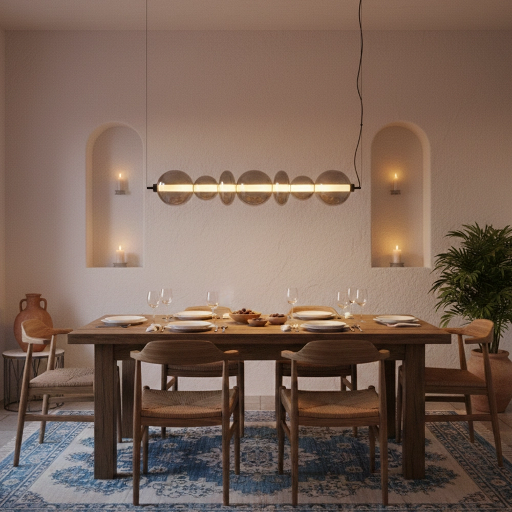 Hanglamp Bally smoke glas horizontaal