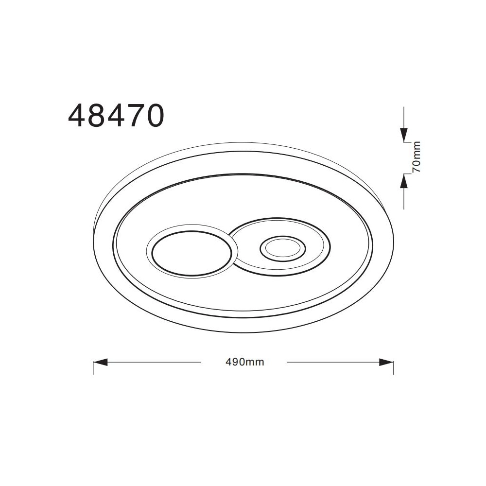 Plafondlamp Ruiz I wit Ø 49cm Globo 9007371522811
