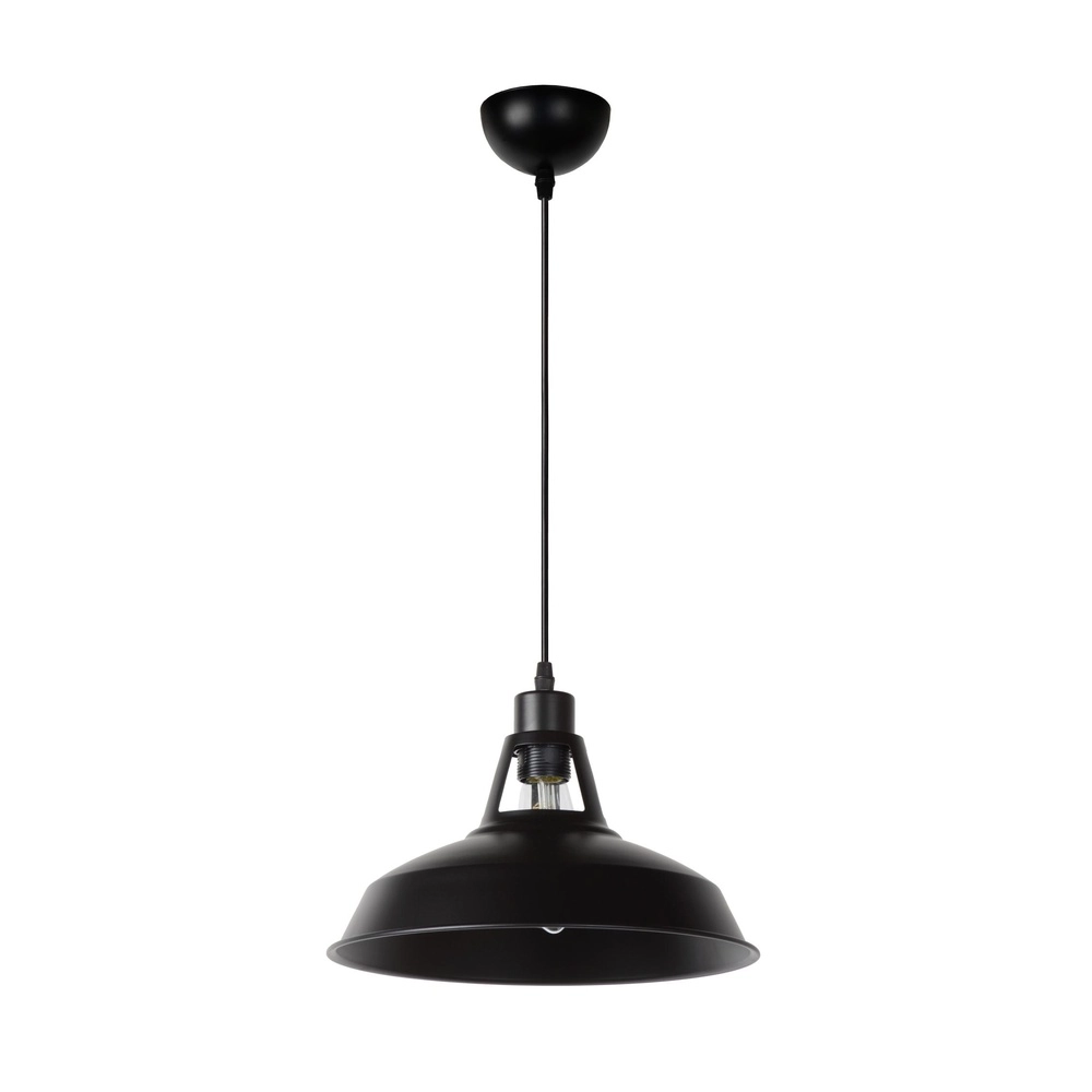Industriele hanglamp Brassy-Bis zwart Ø 31cm