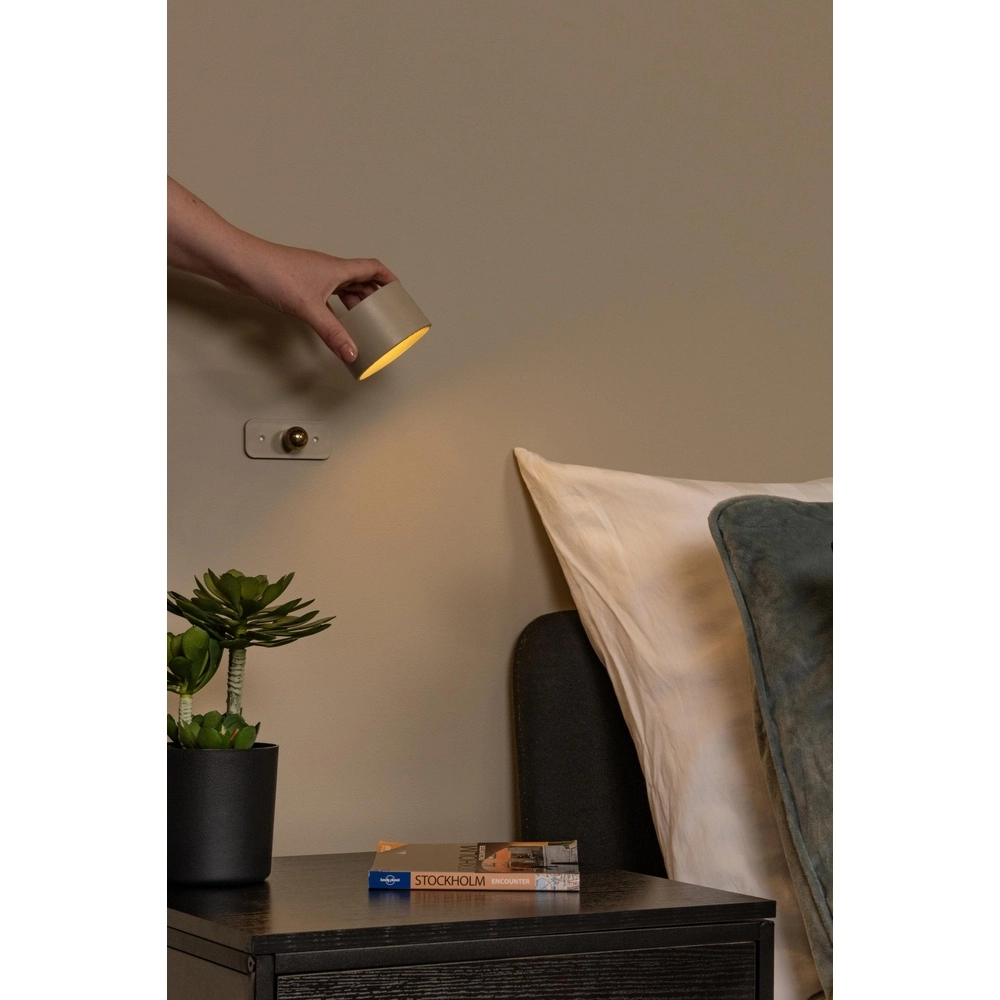 Oplaadbare bureaulamp Jolan taupe Lucide 5411212461100