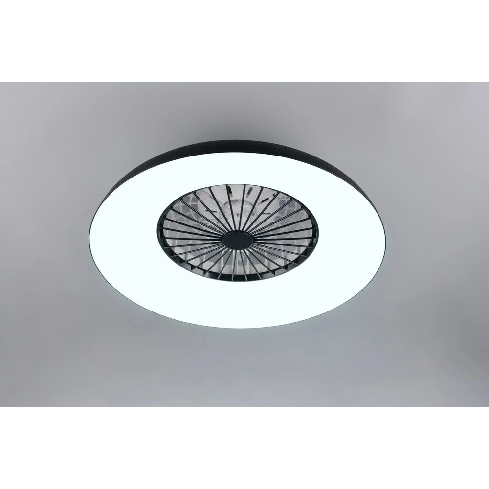 Design ventilator Svaerholt zwart Ø 60cm met RGB functie Trio 4017807688795