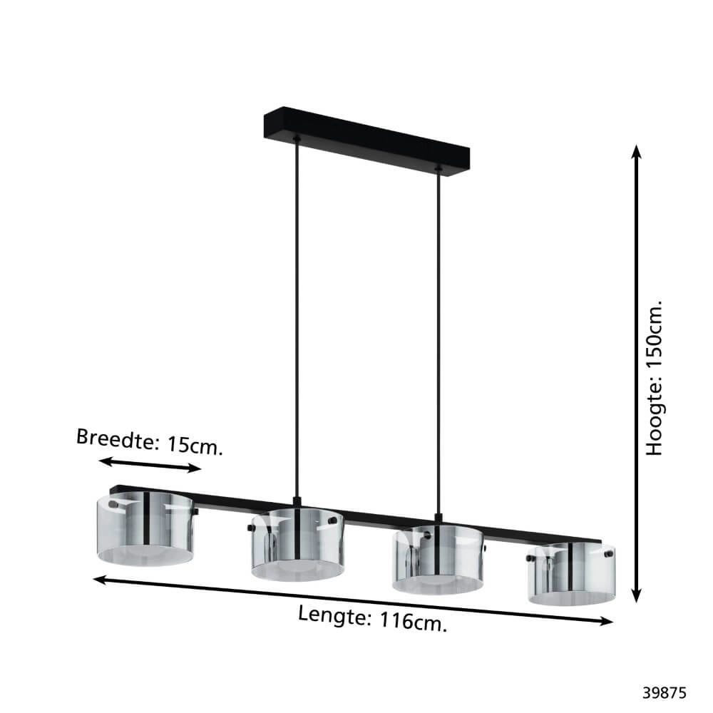 Hanglamp met smoke glas Copillos Stars of Light 9002759398750