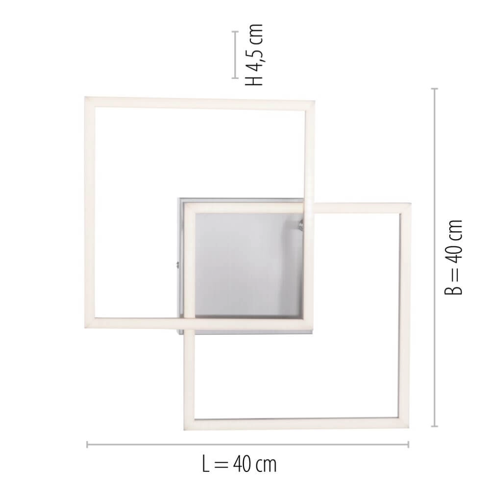 Plafondlamp Iven 36cm - 3000K RVS Just Light 4043689972943