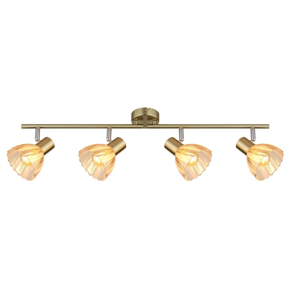 Plafondlamp 4-lichts Zachery goud Globo 9007371531509