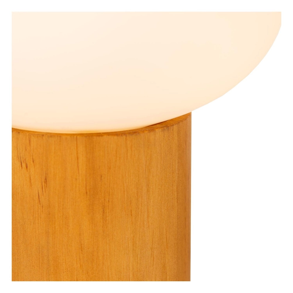 Scandinavische tafellamp Birtle licht hout met wit Lucide 5411212051714