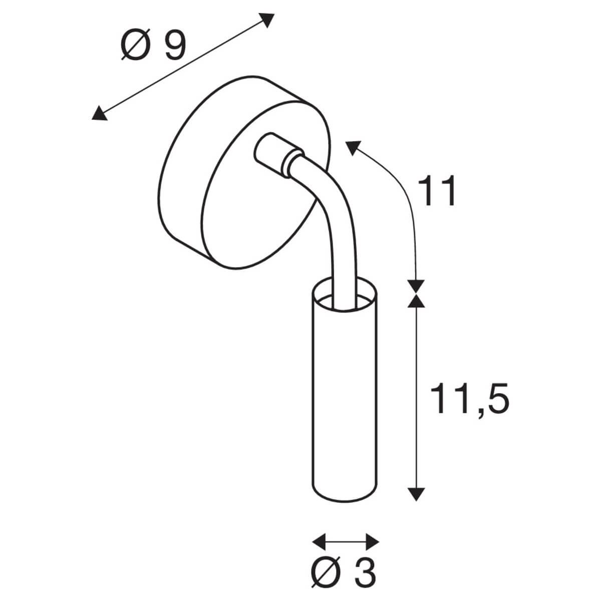 Flexibele bed lamp Karpo Goose zwart SLV 4024163262354