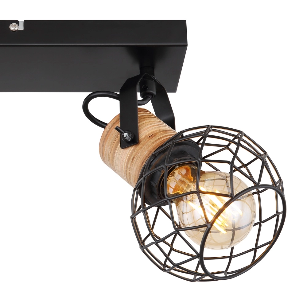 Wandlamp Lacky 2-lichts zwart Globo 9007371417360