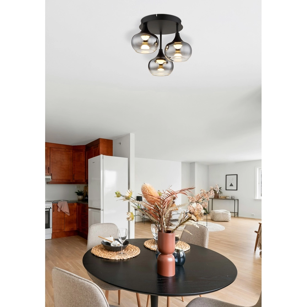 Zwarte plafondlamp Lui design Globo 9007371592609