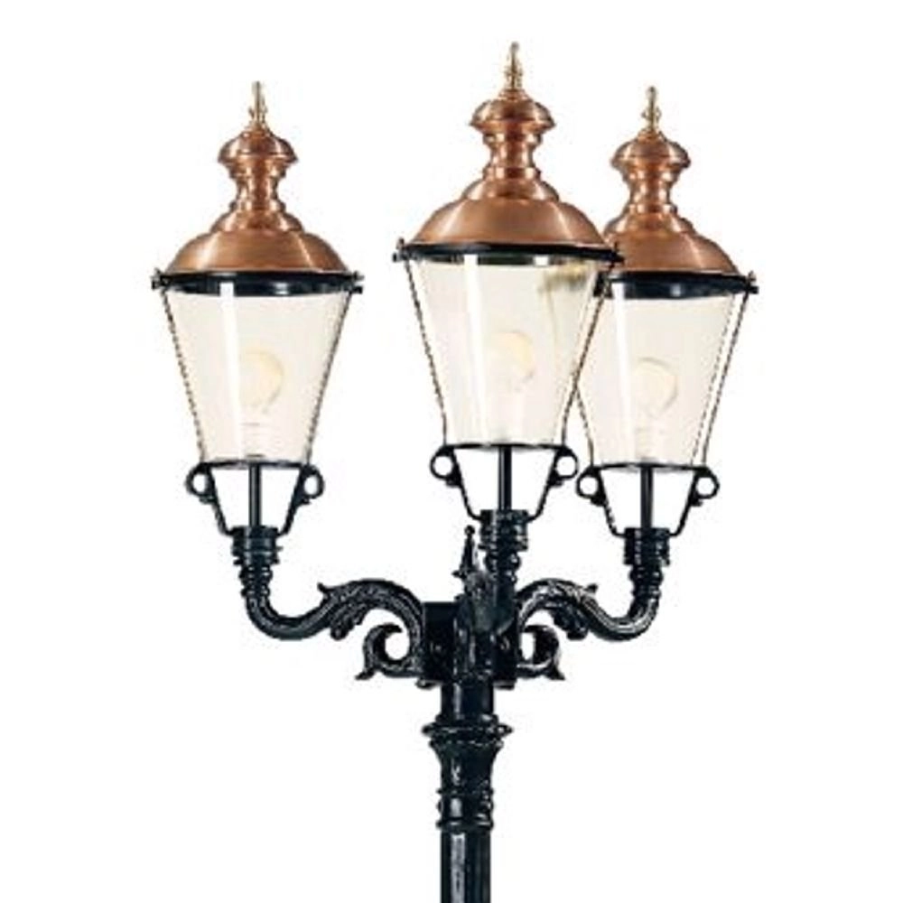 Nostalgische lantaarn Parijs 3-lichts - zwart KS Verlichting 8714732040303