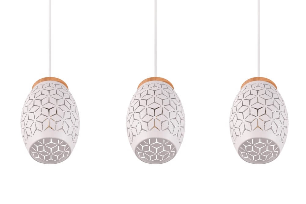 Witte hanglamp Bidar 3-lichts Trio 4017807574920