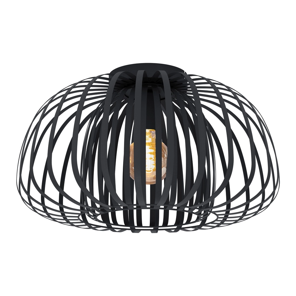Zwarte plafondlamp Encinitos 1 Ø 45cm - 1x E27