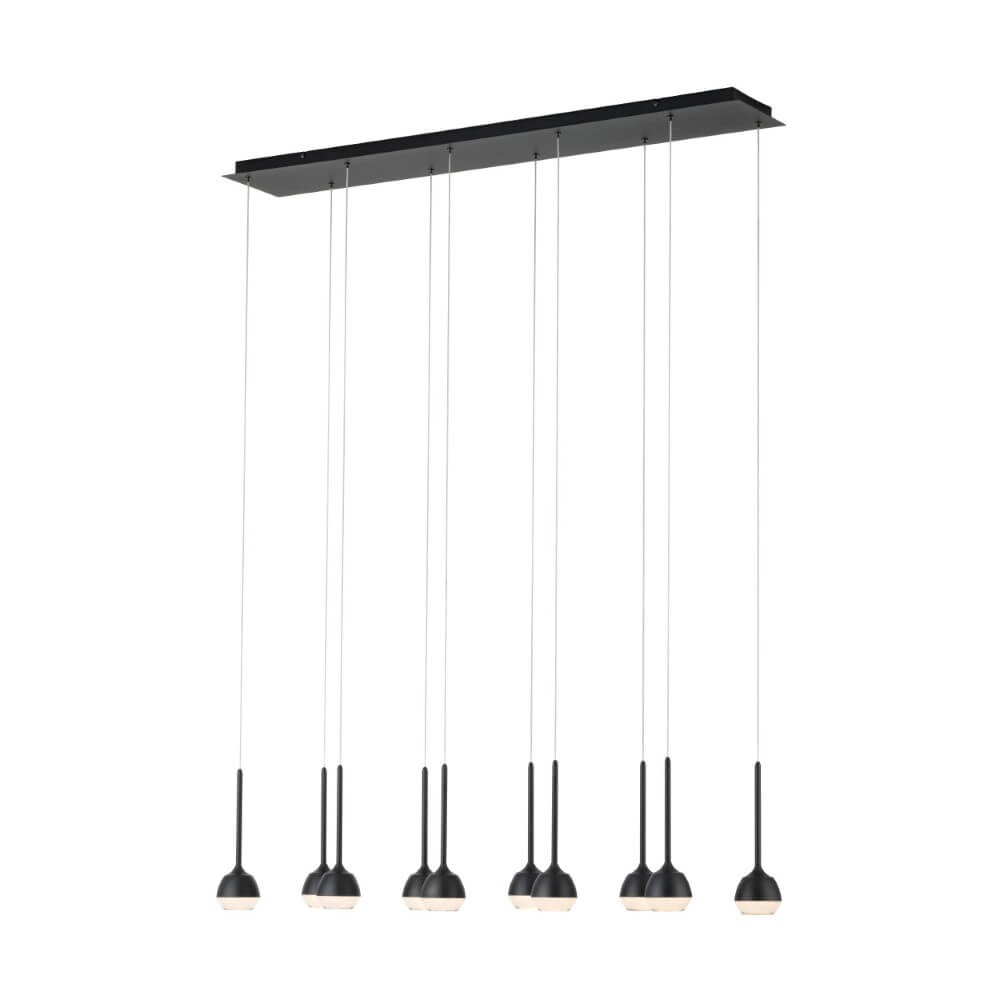 10-lichts hanglamp Nucetto zwart rechthoekig Stars of Light 9002759397135