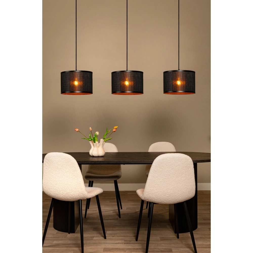 Hanglamp Tagalog 3-lichts zwart Lucide 5411212212153