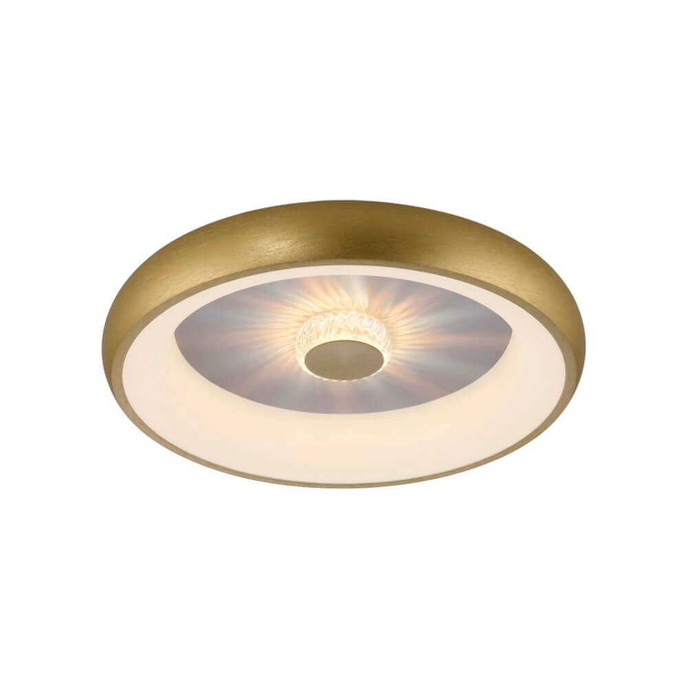 Ronde plafondlamp Vertigo messing Ø 46,5cm Just Light 4043689994716