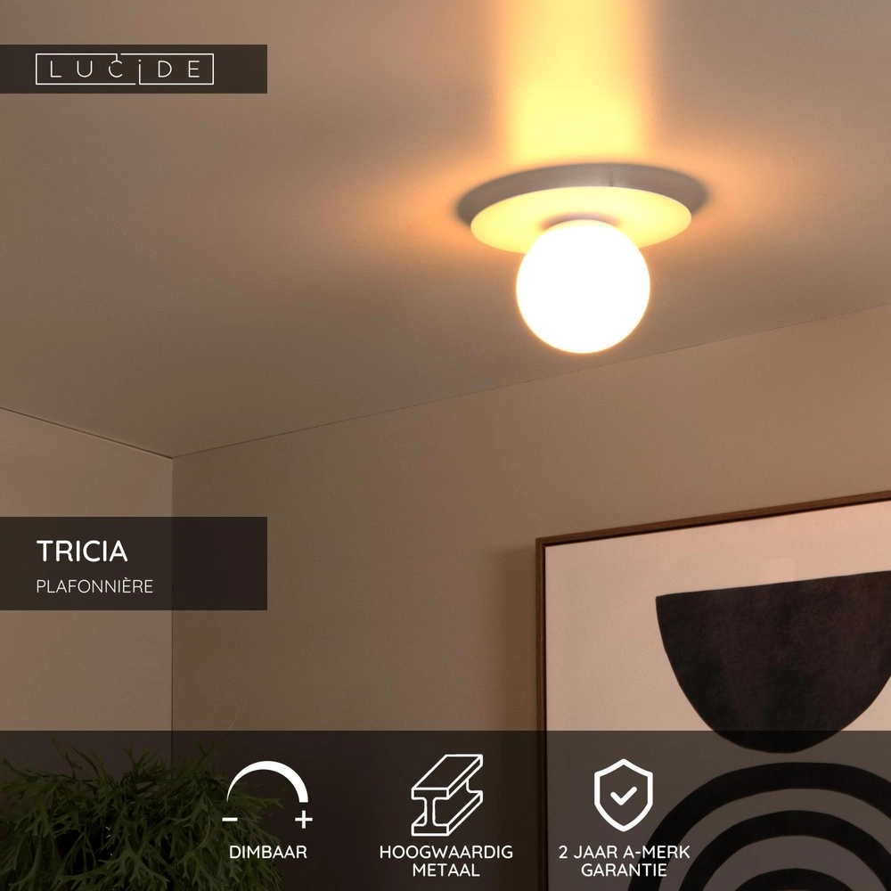 Plafondlamp Tricia wit Lucide 5411212792006