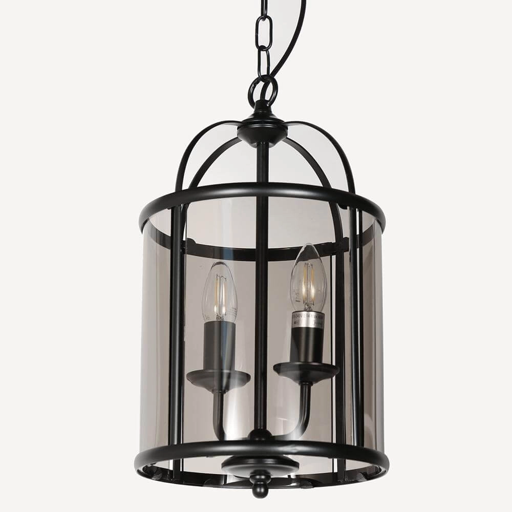 Klassieke hanglamp Pimpernel zwart 2-lichts Steinhauer 8712746174199