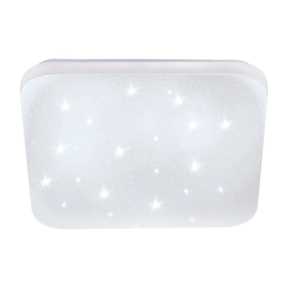 Vierkante plafondlamp Frania-S 33cm - 3000K stereffect wit Vierkante plafondlamp Frania-S 33cm - 3000K stereffect wit