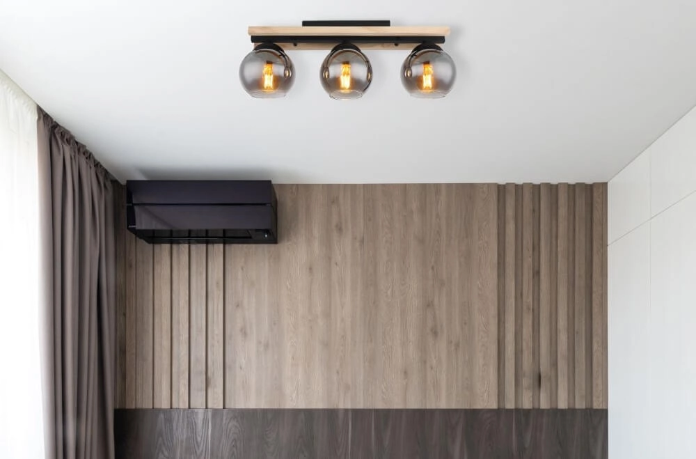 Design plafondlamp Conni hout 3-lichts Globo 9007371441235