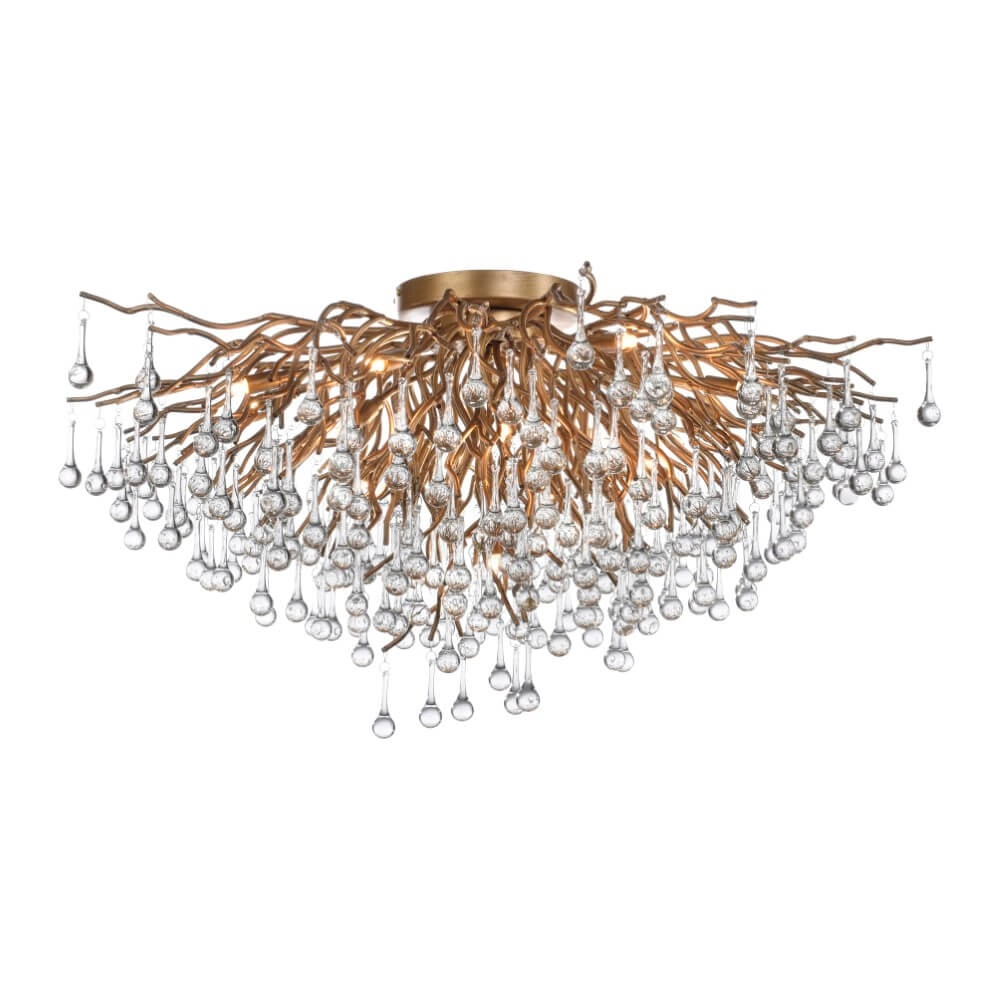 Kroonluchter Icicle messing 100cm