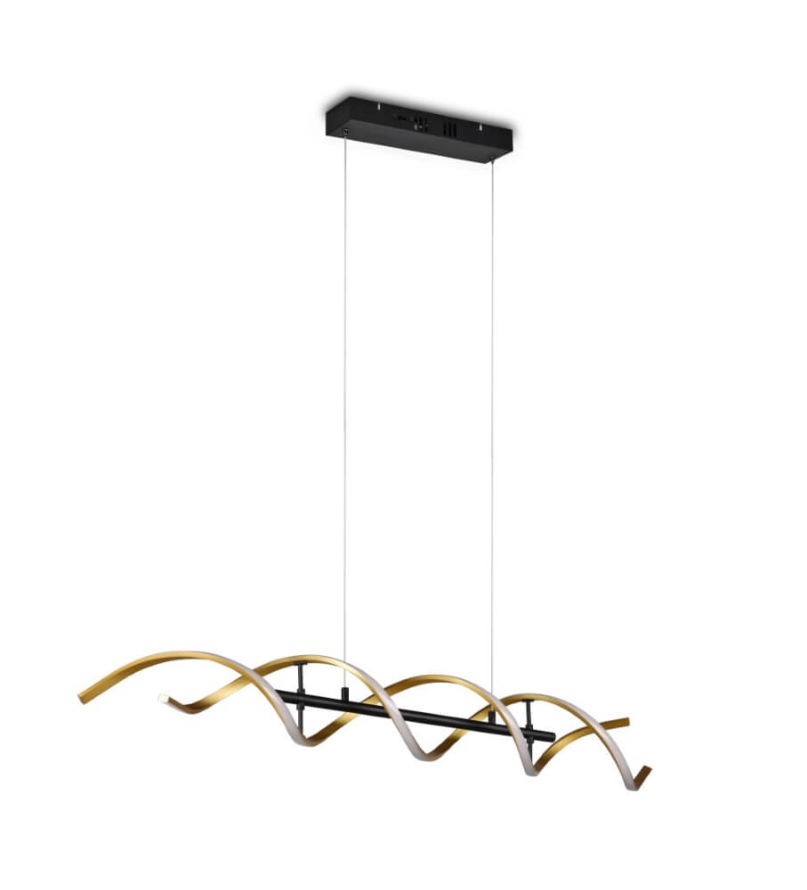 Design led hanglamp Sequence zwart met goud Trio 4017807540734