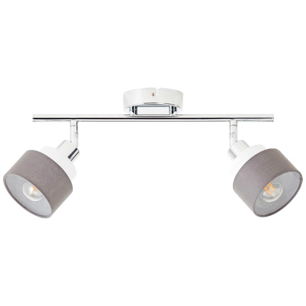 2-lichts plafondlamp Naples chroom met wit Brilliant 4004353424175