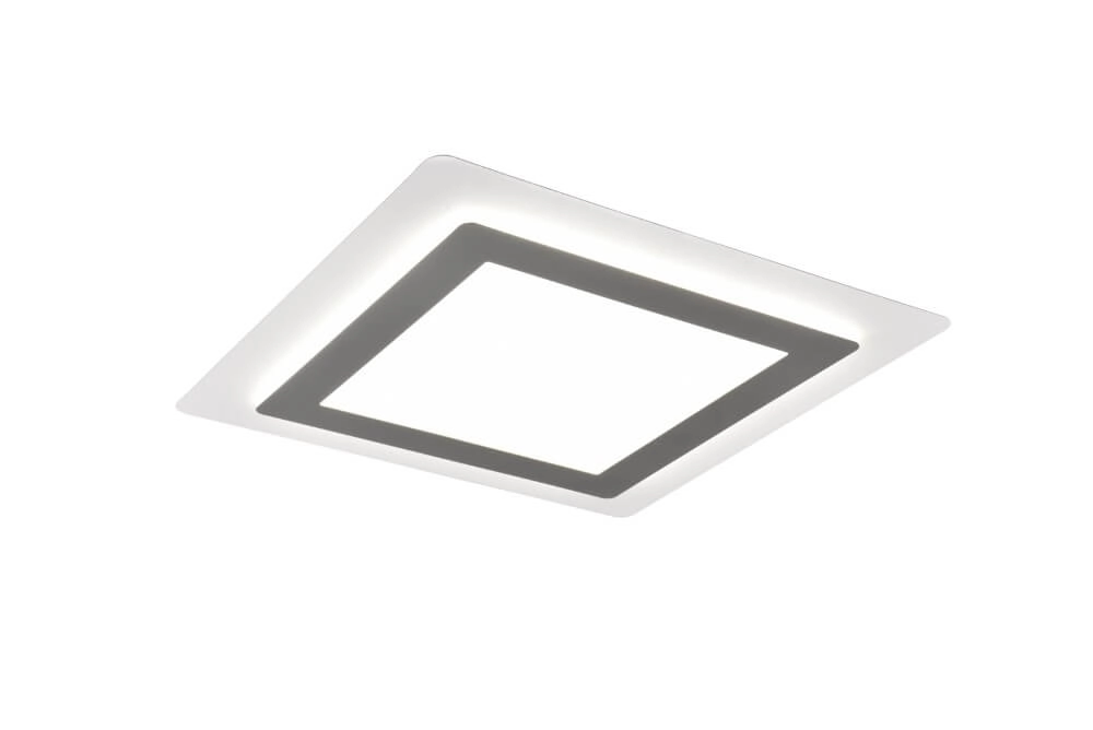 Vierkante design plafondlamp Morgan nikkel Trio 4017807574395